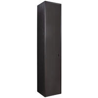 VITRINE Schwarz, Eichefarben  42/205,5/39,5 cm  - Eichefarben/Anthrazit, Natur, Glas/Holz (42/205,5/39,5cm) - Valnatura