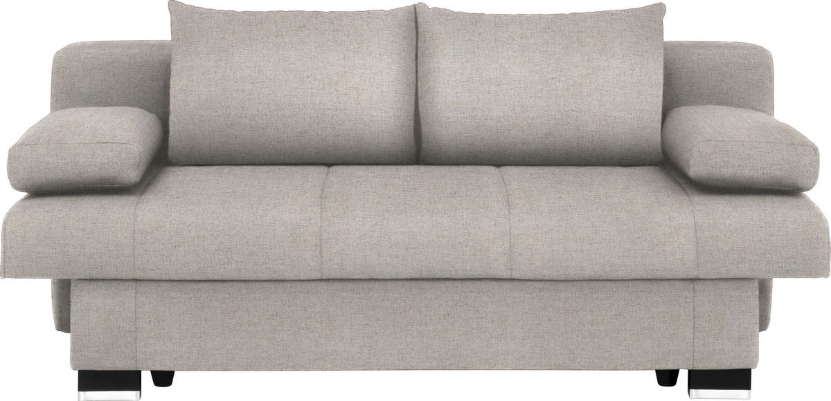 SCHLAFSOFA in Textil Hellgrau  - Wengefarben/Hellgrau, Konventionell, Holz/Textil (200/80/104cm) - Novel