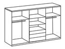 SCHWEBETÜRENSCHRANK 300/216/65 cm 2-türig  - Edelstahlfarben/Eichefarben, MODERN, Holzwerkstoff/Metall (300/216/65cm) - MID.YOU