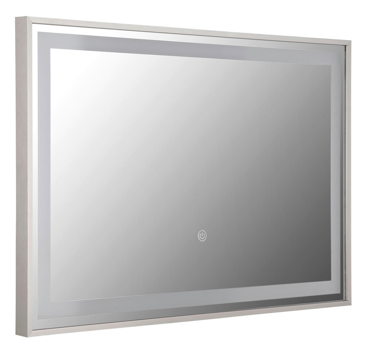 ZRCADLO S OSVĚTLENÍM, 60/40/2,8 cm - Basics, kov/plast (60/40/2,8cm) - Globo