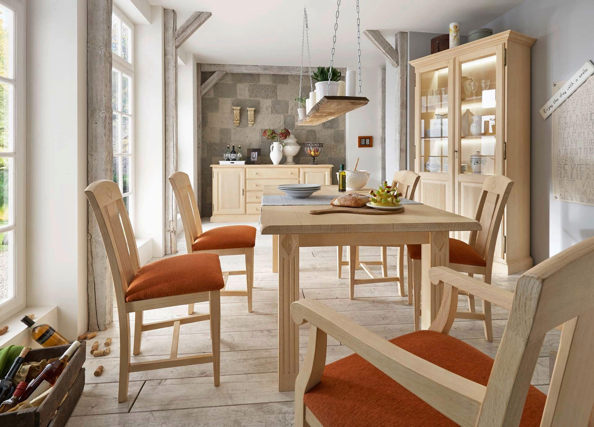 ESSTISCH Pinie massiv rechteckig Beige  - Beige, Design, Holz (160-250/90/77cm) - Livetastic