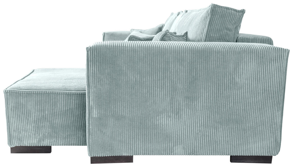 ECKSOFA Grau Cord  - Braun/Grau, KONVENTIONELL, Holz/Textil (230/190cm) - Carryhome