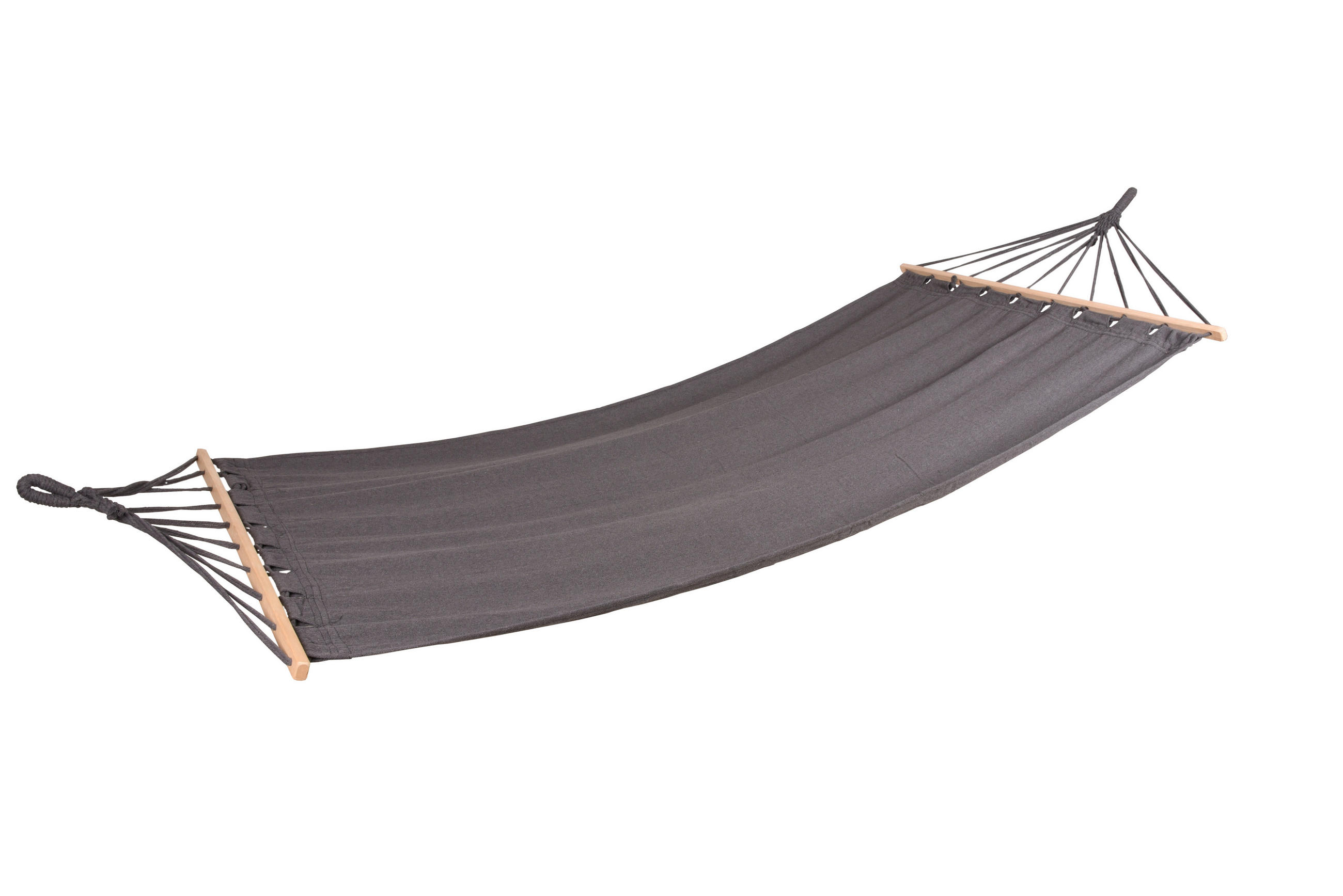 HÄNGEMATTE 100/0,6/280 cm  - Anthrazit/Braun, Basics, Holz/Kunststoff (100/0,6/280cm) - Gardenson