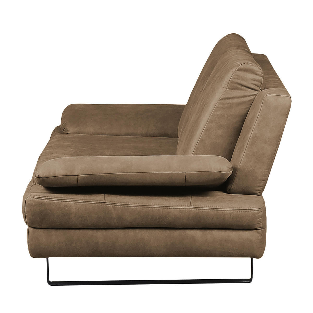 TŘÍMÍSTNÁ POHOVKA, textil, jílová barva - černá/jílová barva, Design, kov/textil (218/78/88cm) - MID.YOU