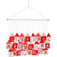 ADVENTSKALENDER  - Rot/Weiß, KONVENTIONELL, Textil (70/60cm)