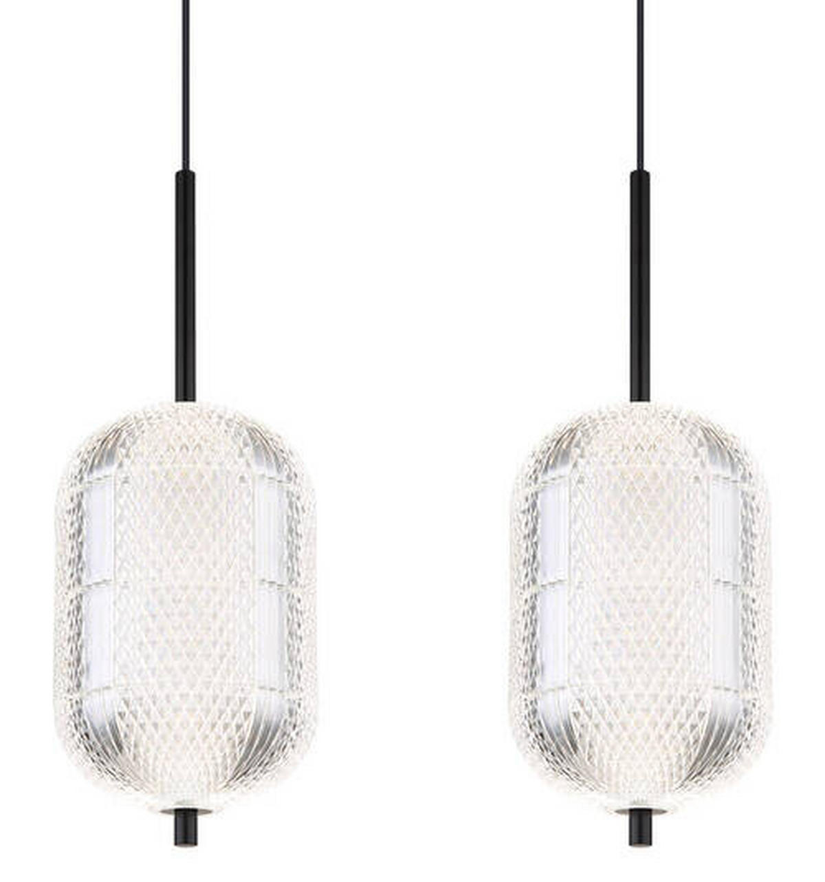 VISEČA LED-SVETILKA   //3000-6500 K/230 V/ - črna/prozorno, Konvencionalno, kovina/umetna masa (118/15/120cm) - Globo