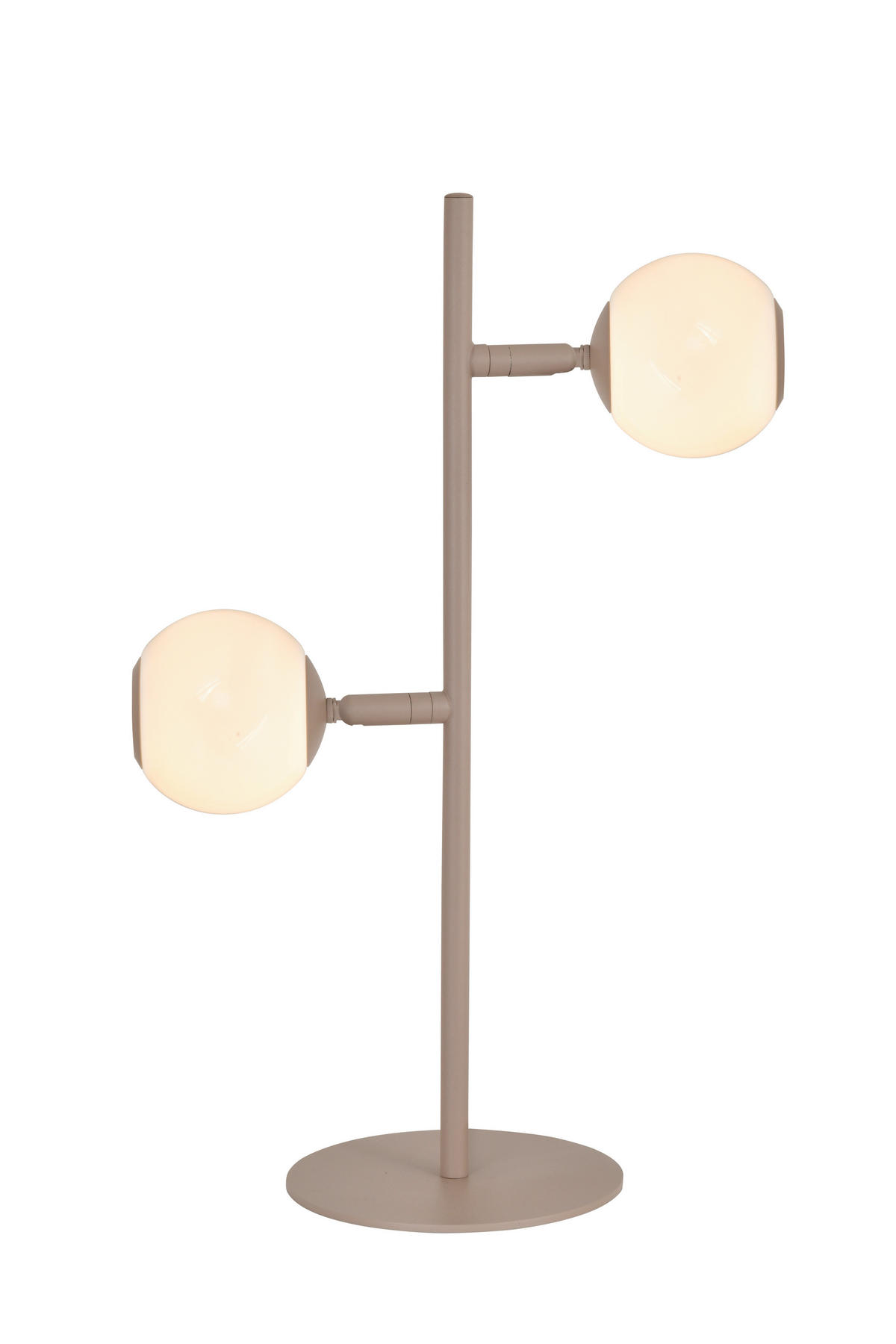 LED-TISCHLEUCHTE Luberon 32,5/49,5/19 cm  - Sandfarben/Schwarzchrom, Design, Glas/Kunststoff (32,5/49,5/19cm)