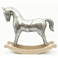 DEKORATIONSHÄST  - silver/naturfärgad, Lifestyle, trämaterial (34/7/31cm) - X-Mas
