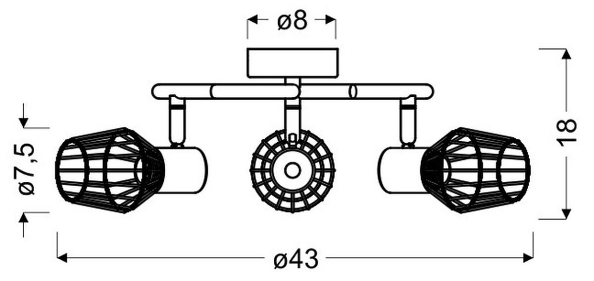 SPOTLIGHT 43/43/18 cm   - grå, Basics, metall (43/43/18cm)