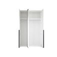 DREHTÜRENSCHRANK  in Weiß  - Schwarz/Weiß, MODERN, Glas/Holzwerkstoff (135/225/52cm) - Carryhome