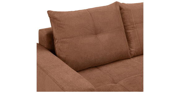 ECKSOFA  in Webstoff Dunkelorange  - Dunkelorange/Schwarz, KONVENTIONELL, Textil/Metall (292/192cm) - Carryhome