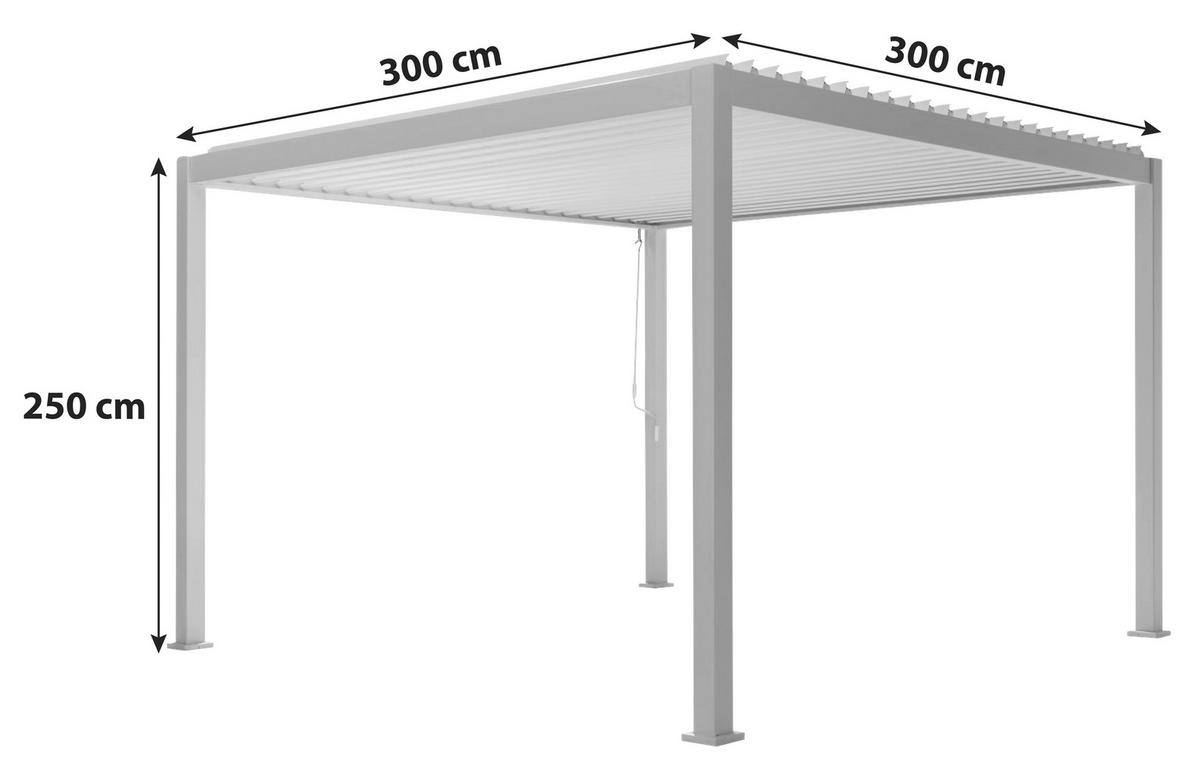 PERGOLA velikost: 300/250/300 cm - antracitová, Modern, kov (300/250/300cm) - Gardenson
