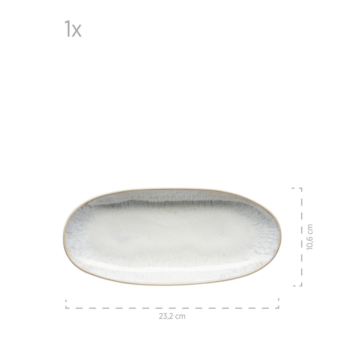SERVIERPLATTE - Weiß, Basics, Keramik (39/24,5/10cm) - Mäser