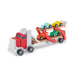 AUTOTRANSPORTER  - Multicolor, Natur, Holz/Holzwerkstoff (37,7/9,2/13,5cm) - My Baby Lou