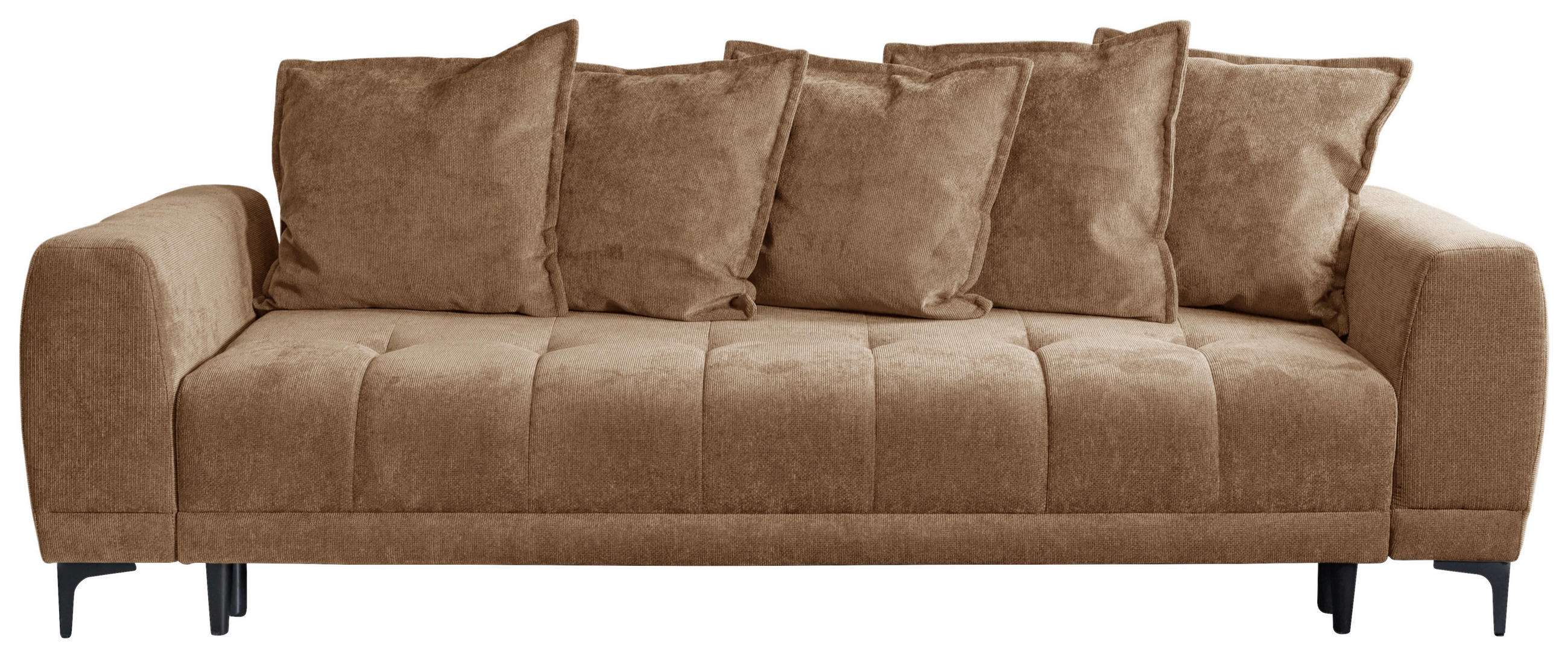 SCHLAFSOFA  mit Bettkasten erhältlich, Bettfunktion erhältlich Struktur Braun  - Schwarz/Braun, Design, Holz/Textil (247/94/90cm) - MID.YOU