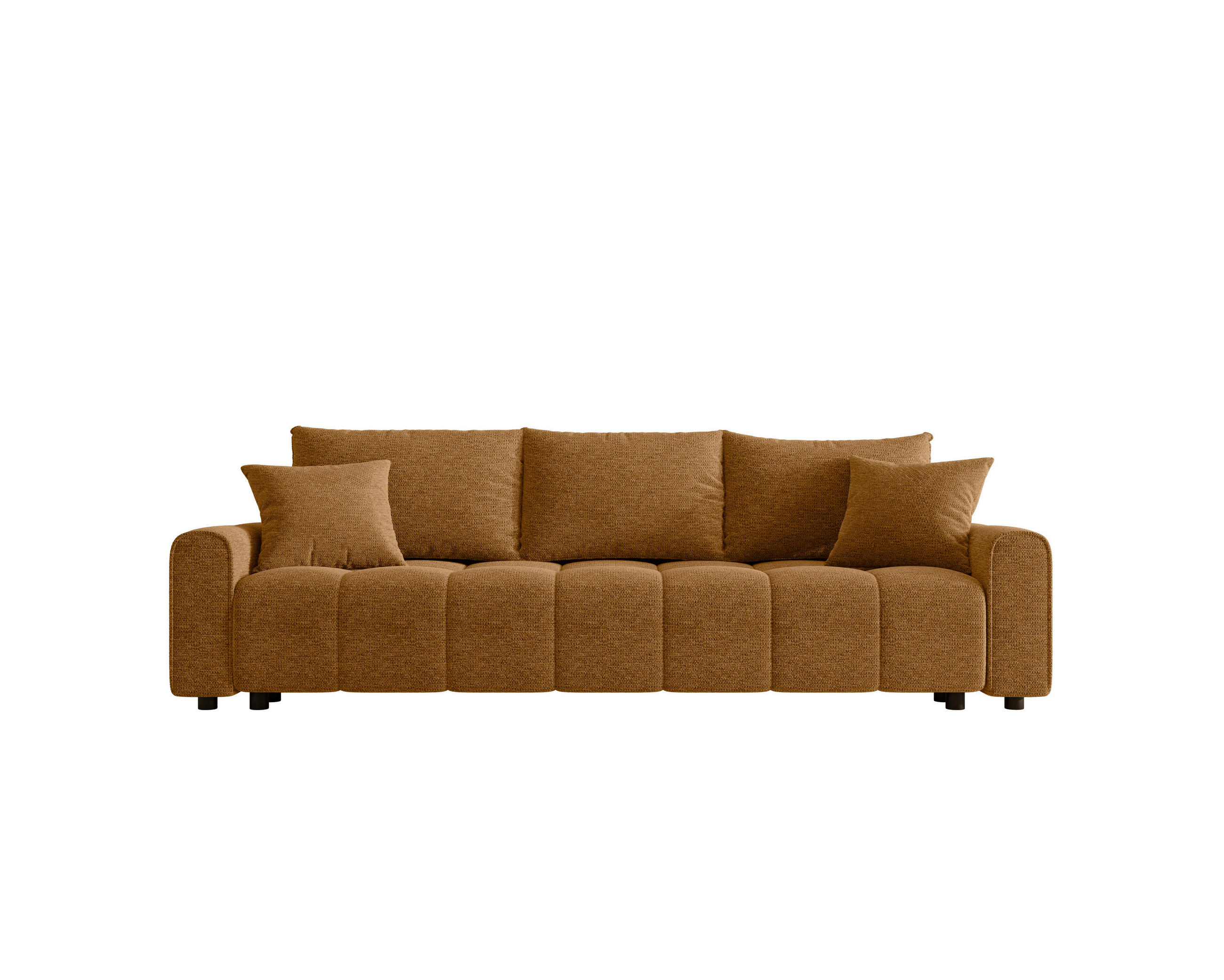 SCHLAFSOFA OLIVIER in Struktur Senfgelb  - Senfgelb/Schwarz, MODERN, Kunststoff/Textil (236/90/100cm) - MID.YOU