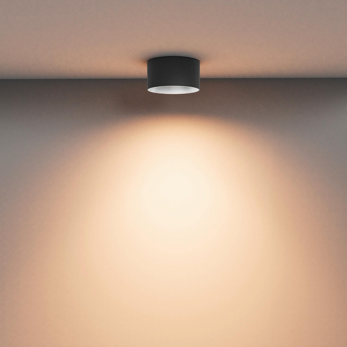 DECKENLEUCHTE  14/7 cm    - Schwarz, Modern, Metall (14/7cm) - MAYTONI