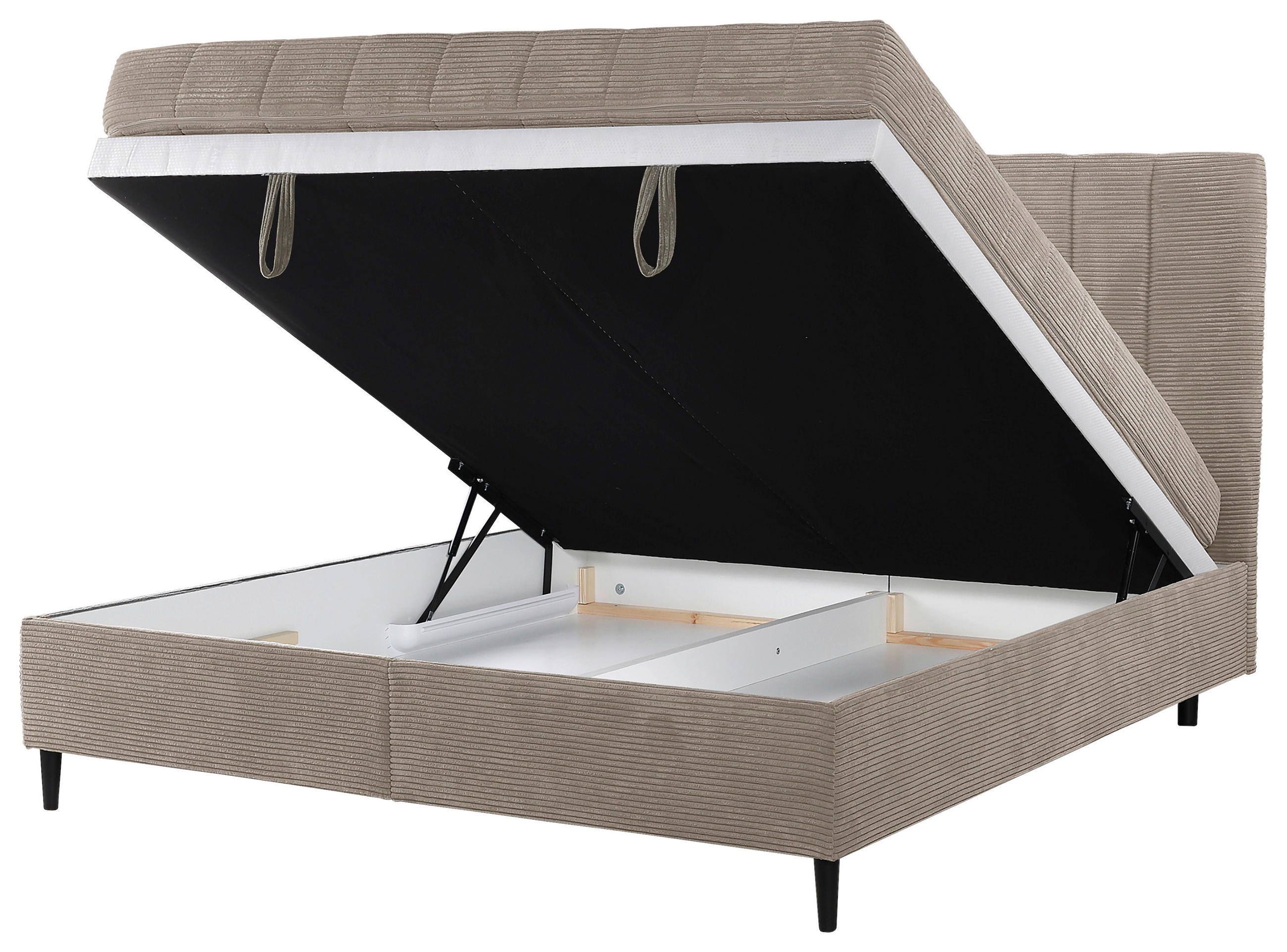 Thumbnail - Livetastic Polsterbett, Beige, Textil, Kiefer, Hartholz, H2, 7-Zonen, 180x200 cm, Schlafzimmer, Betten, Polsterbetten