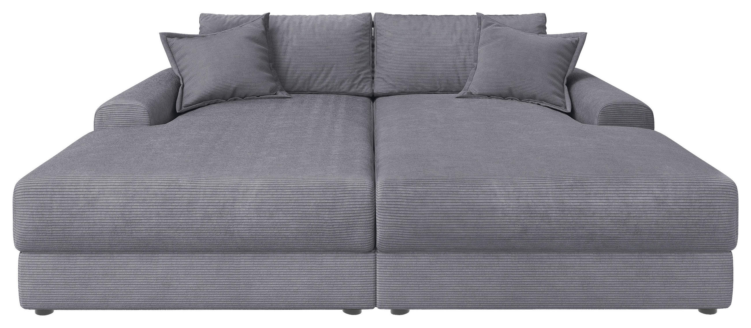 BIGSOFA Cord Dunkelgrau  - Dunkelgrau/Schwarz, MODERN, Kunststoff/Textil (234/93/190cm) - Carryhome