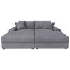 BIGSOFA Cord Dunkelgrau  - Dunkelgrau/Schwarz, MODERN, Kunststoff/Textil (234/93/190cm) - Carryhome