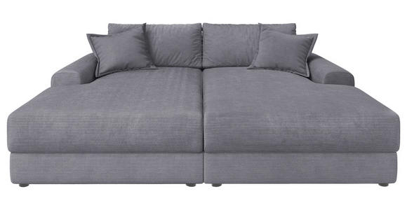 BIGSOFA Cord Dunkelgrau  - Dunkelgrau/Schwarz, MODERN, Kunststoff/Textil (234/93/190cm) - Carryhome