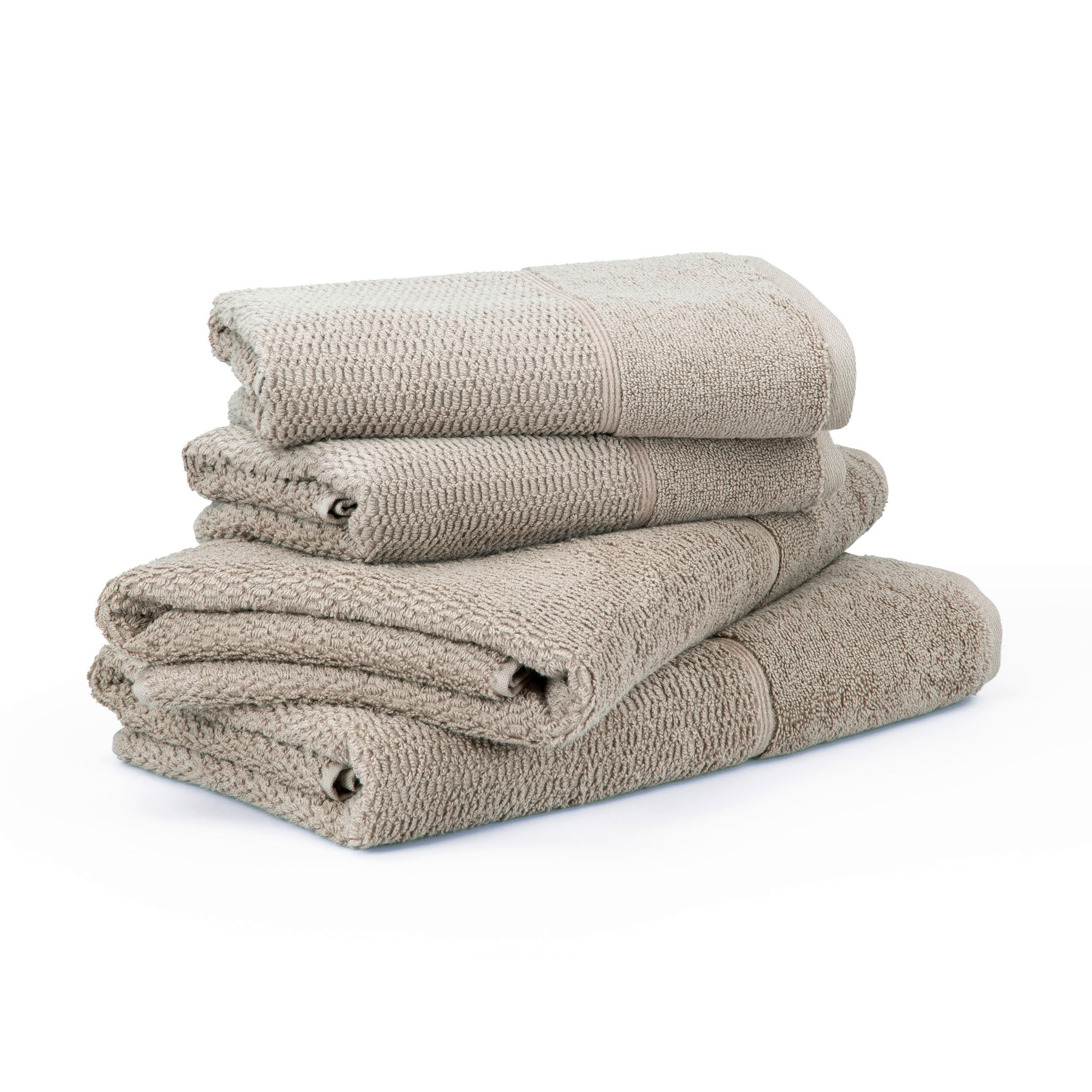FROTTIERSET FROTTANA PEARL Beige 4-teilig  - Beige, Basics, Textil - Moeve