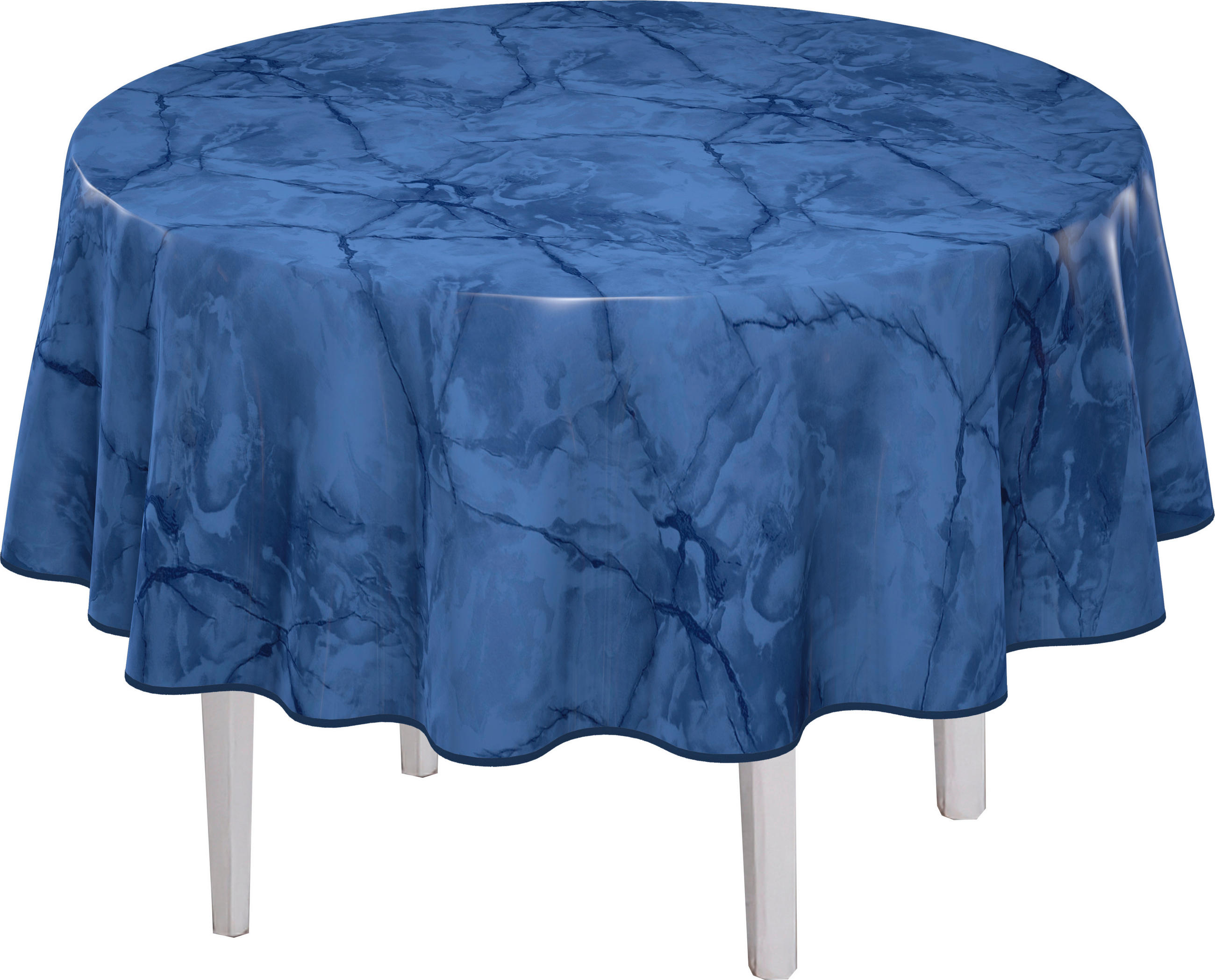 TISCHDECKE MILANO 140 cm  - Dunkelblau, KONVENTIONELL, Textil (140cm) - Peyer Syntex