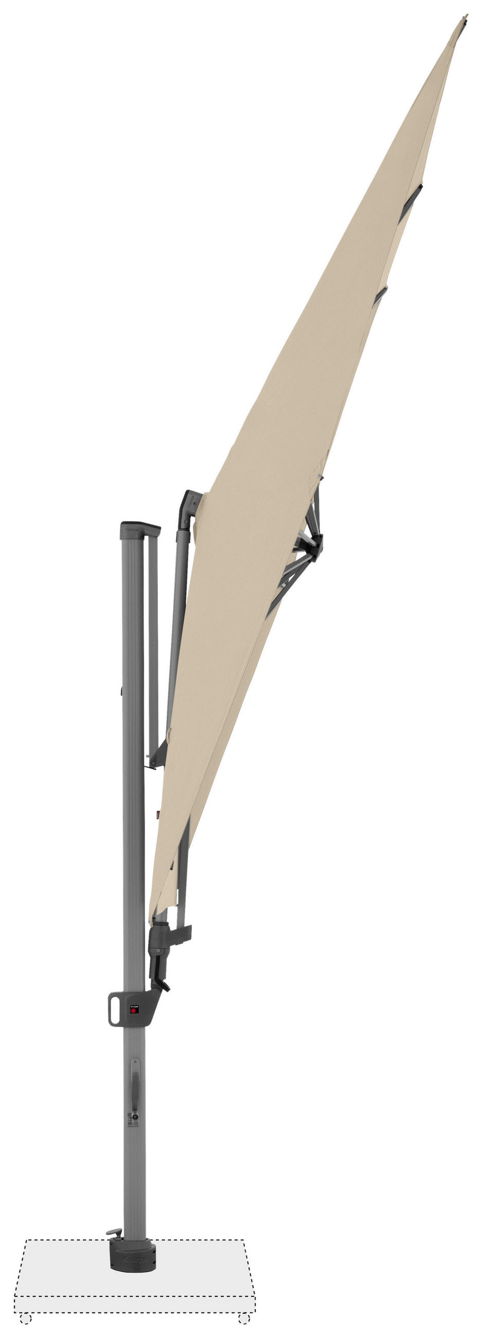 AMPELSCHIRM 275 cm Beige  - Beige/Silberfarben, KONVENTIONELL, Textil/Metall (275/275cm) - KNIRPS