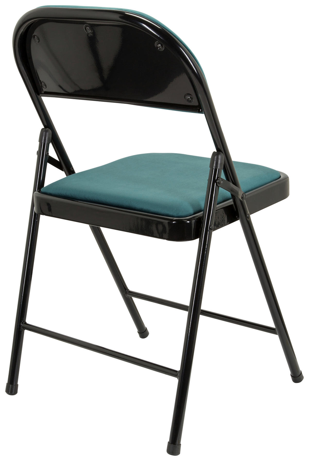 KLAPPSTUHL in Metall, Textil Schwarz, Türkis  - Türkis/Schwarz, Basics, Textil/Metall (44/80/49cm) - MID.YOU