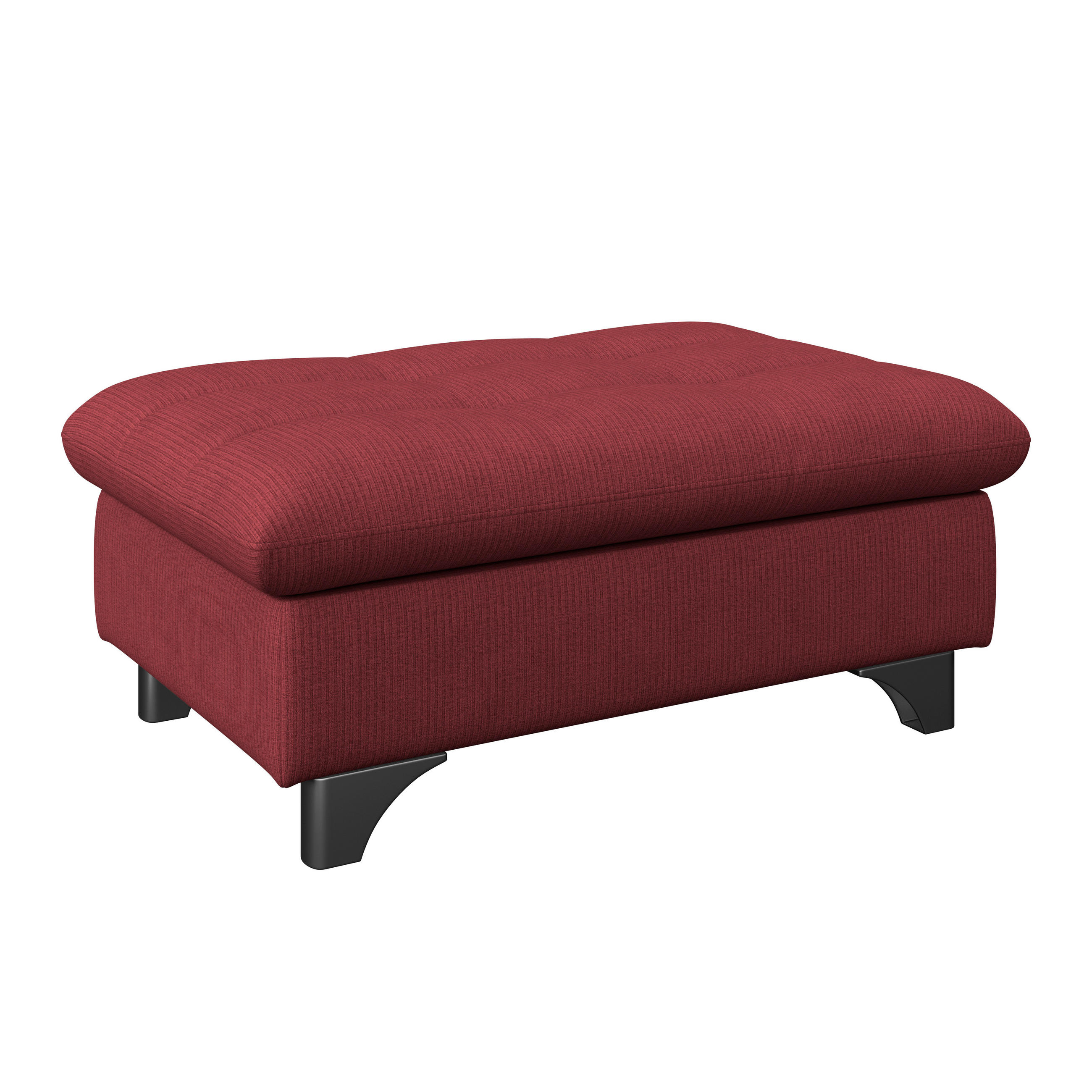 HOCKER in Textil Bordeaux  - Chromfarben/Bordeaux, Konventionell, Textil/Metall (108/46/108cm) - Livetastic