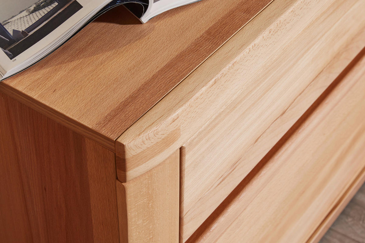 LOWBOARD  in 194/58/50 cm  - Kernbuche/Grau, Konventionell, Holz/Holzwerkstoff (194/58/50cm) - Voleo