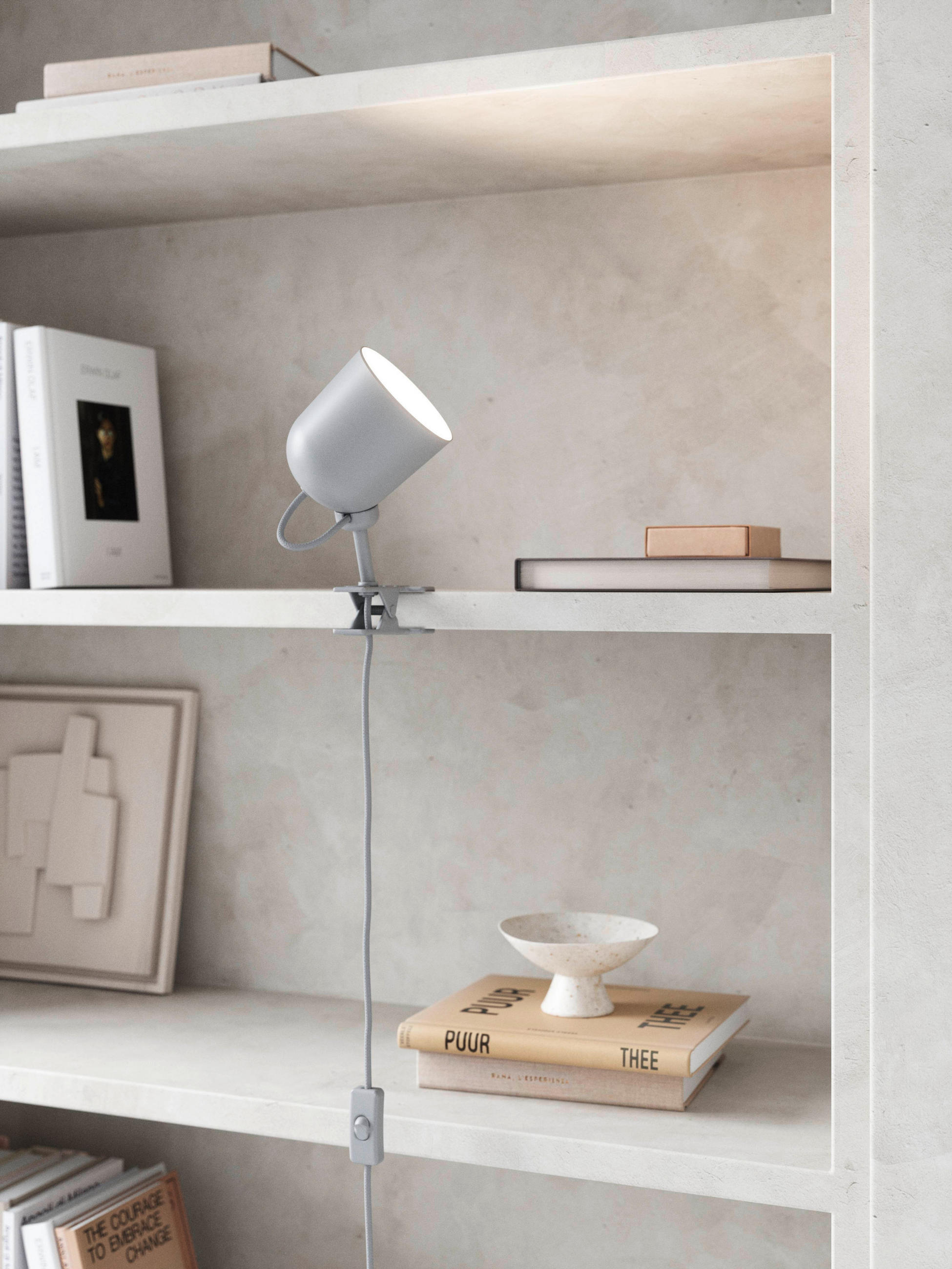 KLEMMLEUCHTE 10/12,4 cm   - Weiß/Grau, Design, Metall (10/12,4cm) - Nordlux