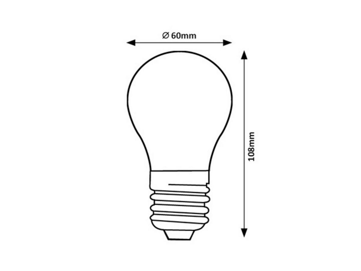 LED FILAMENT SIJALICA - prozirna, Osnovno, staklo (6/10.8cm)