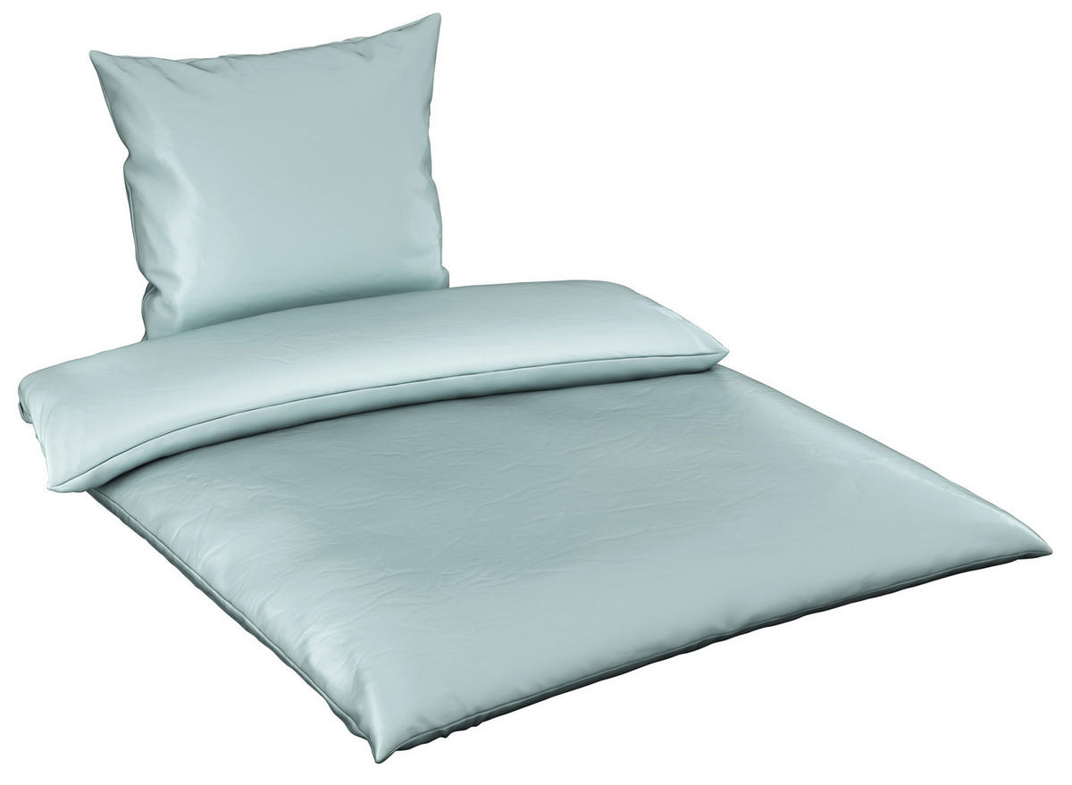 BETTWÄSCHE NIGIRI Satin 155/220 cm  - Pastellblau, Basics, Textil (155/220cm) - Bio:Vio