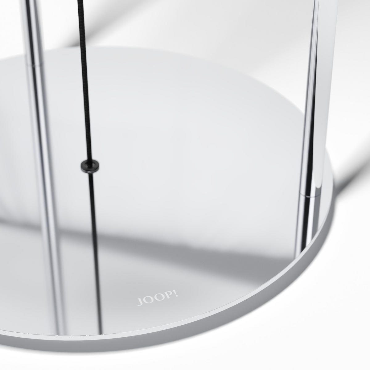 GOLVLAMPA Round Lights 30/146 cm    - kromfärg/svart, Design, metall/glas (30/146cm) - Eglo