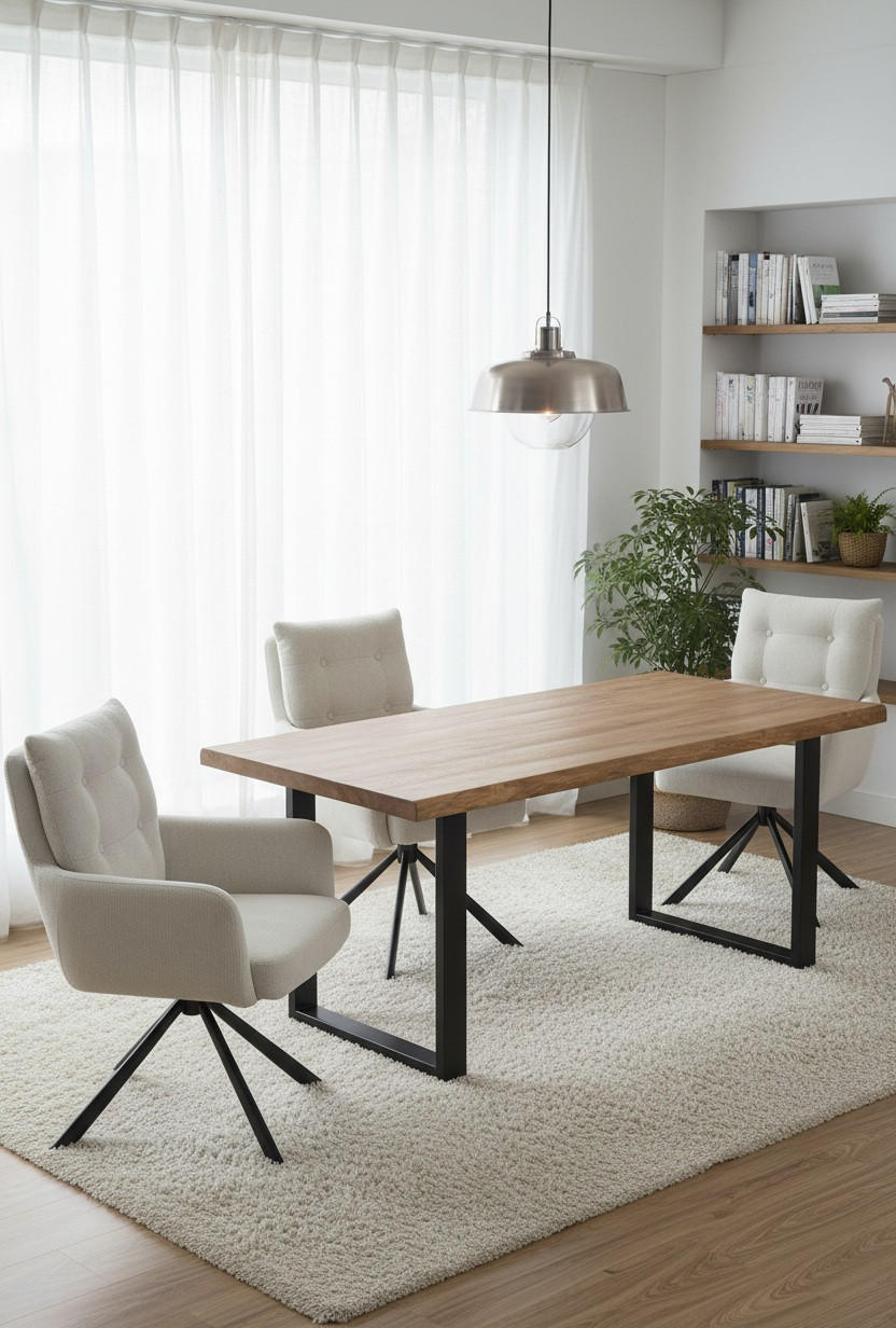 Armlehnstuhl Lina creme  in Eisen  - Creme/Schwarz, KONVENTIONELL, Textil/Metall (60/95/67cm) - MID.YOU