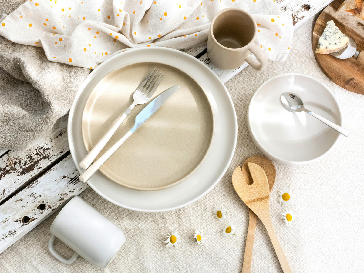 KOMBISERVICE Uno Toscana 16-teilig  - Beige/Creme, Basics, Keramik - Creatable