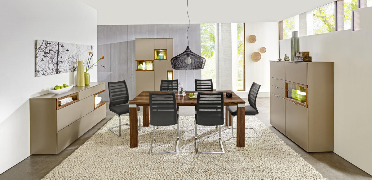 ESSTISCH in Holz 190/100/75 cm  - Nussbaumfarben, Design, Holz (190/100/75cm) - Venjakob