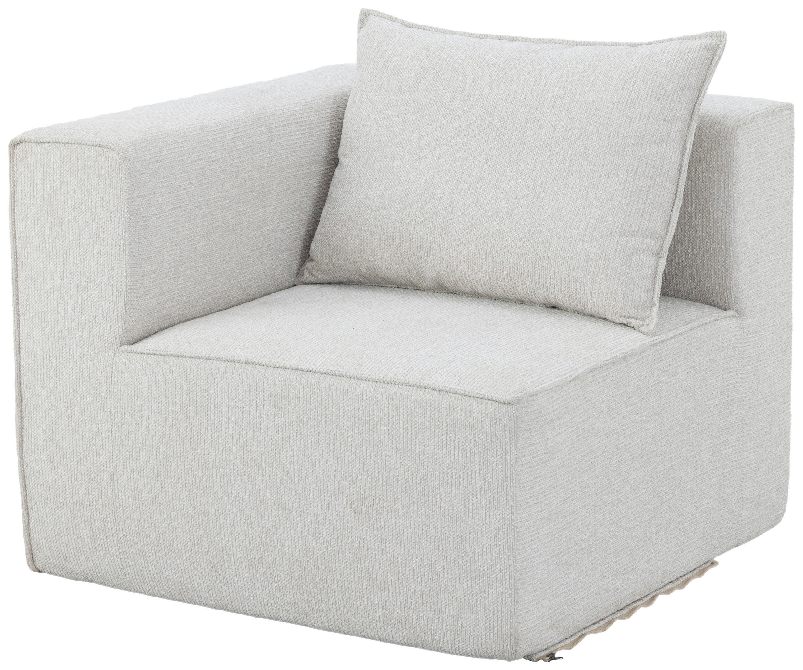 SOFAELEMENT  in Webstoff Naturfarben  - Naturfarben, Design, Textil (91/71/91cm) - Carryhome