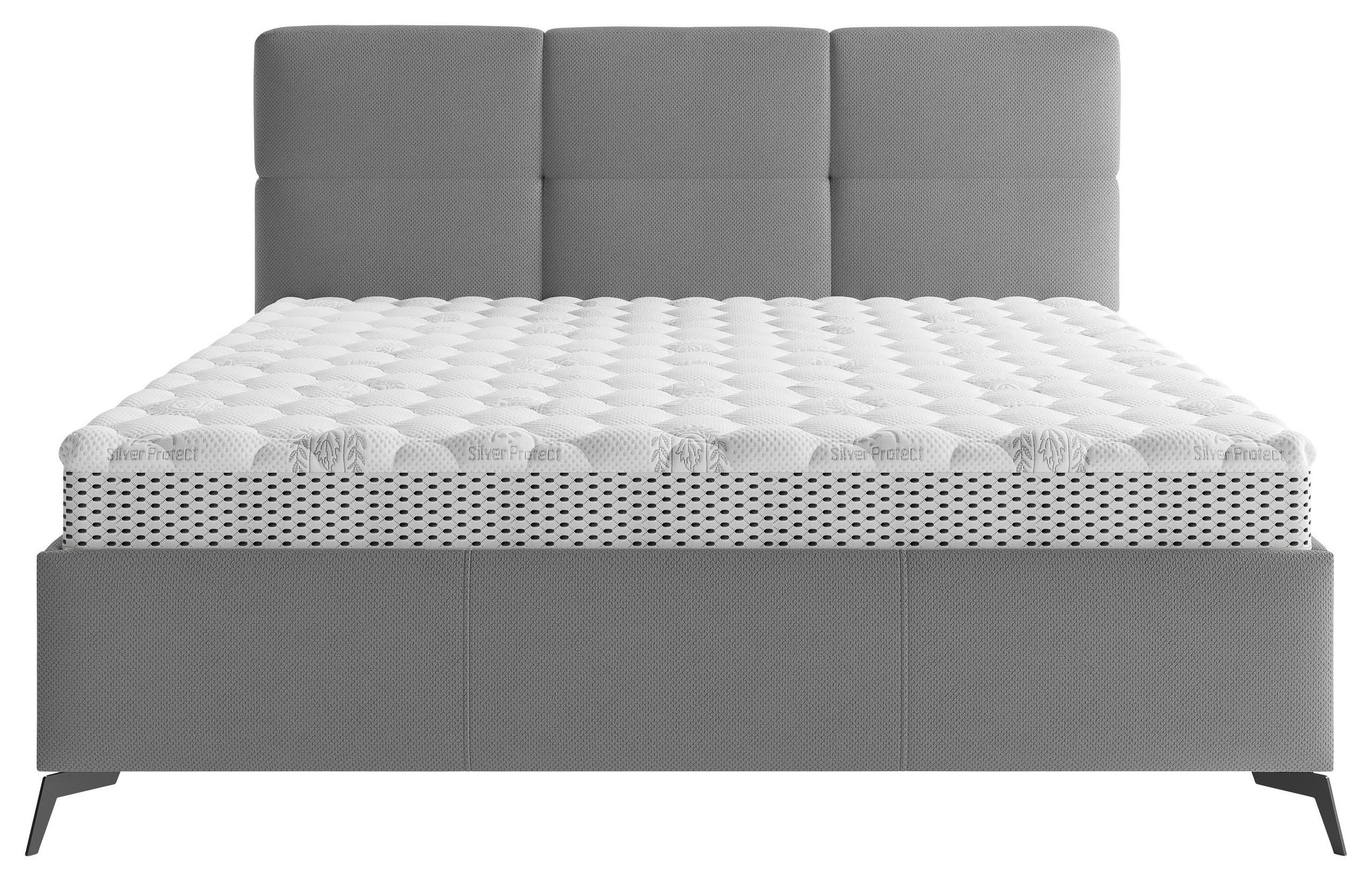 POLSTERBETT 160/200 cm  in Dunkelgrau  - Dunkelgrau/Schwarz, Modern, Holz/Textil (160/200cm) - Boxxx