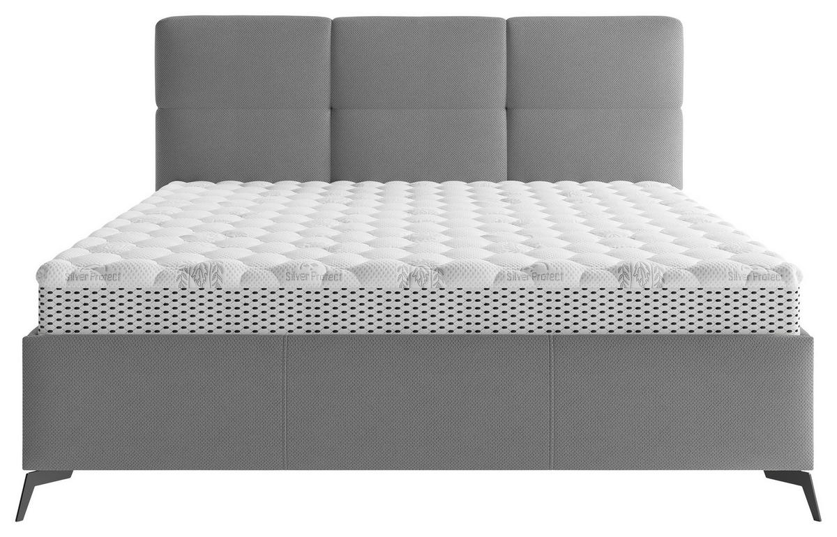 POLSTERBETT 140/200 cm  in Dunkelgrau  - Dunkelgrau/Schwarz, Modern, Holz/Textil (140/200cm) - Boxxx