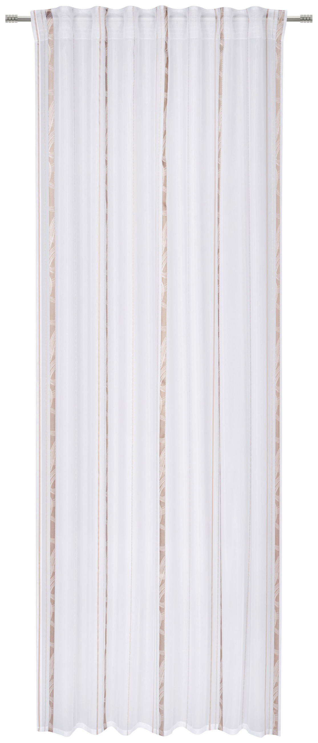 FERTIGVORHANG halbtransparent  - Beige, KONVENTIONELL, Textil (140/255cm) - Novel