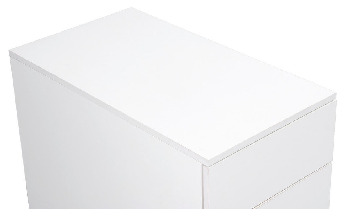 ROLLCONTAINER 39/55/70 cm  - Weiß, MODERN, Holzwerkstoff/Kunststoff (39/55/70cm) - Livetastic