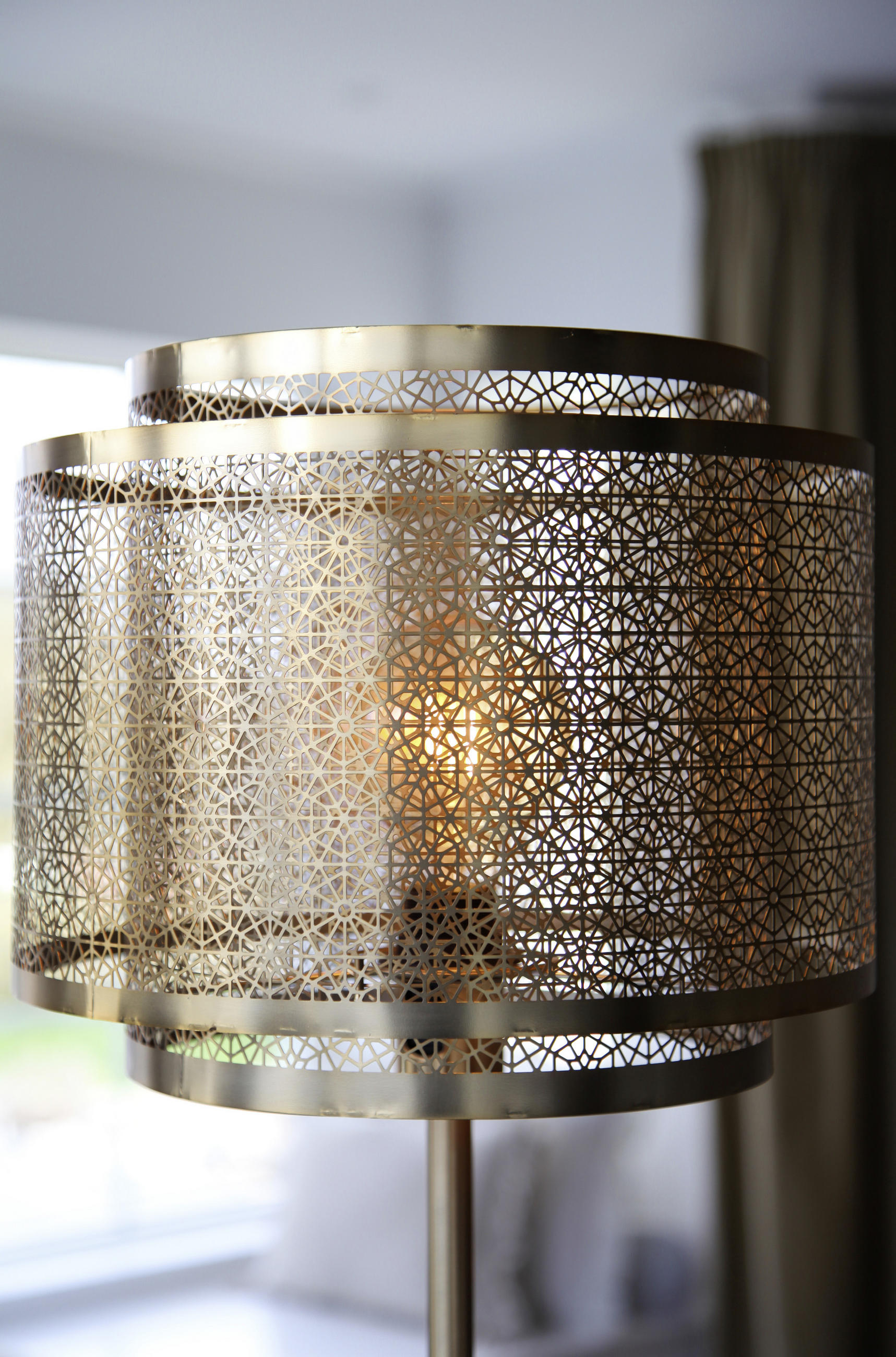 STOJACÍ LAMPA, 35/157 cm  - barvy mosazi, Lifestyle, kov (35/157cm) - By Rydéns