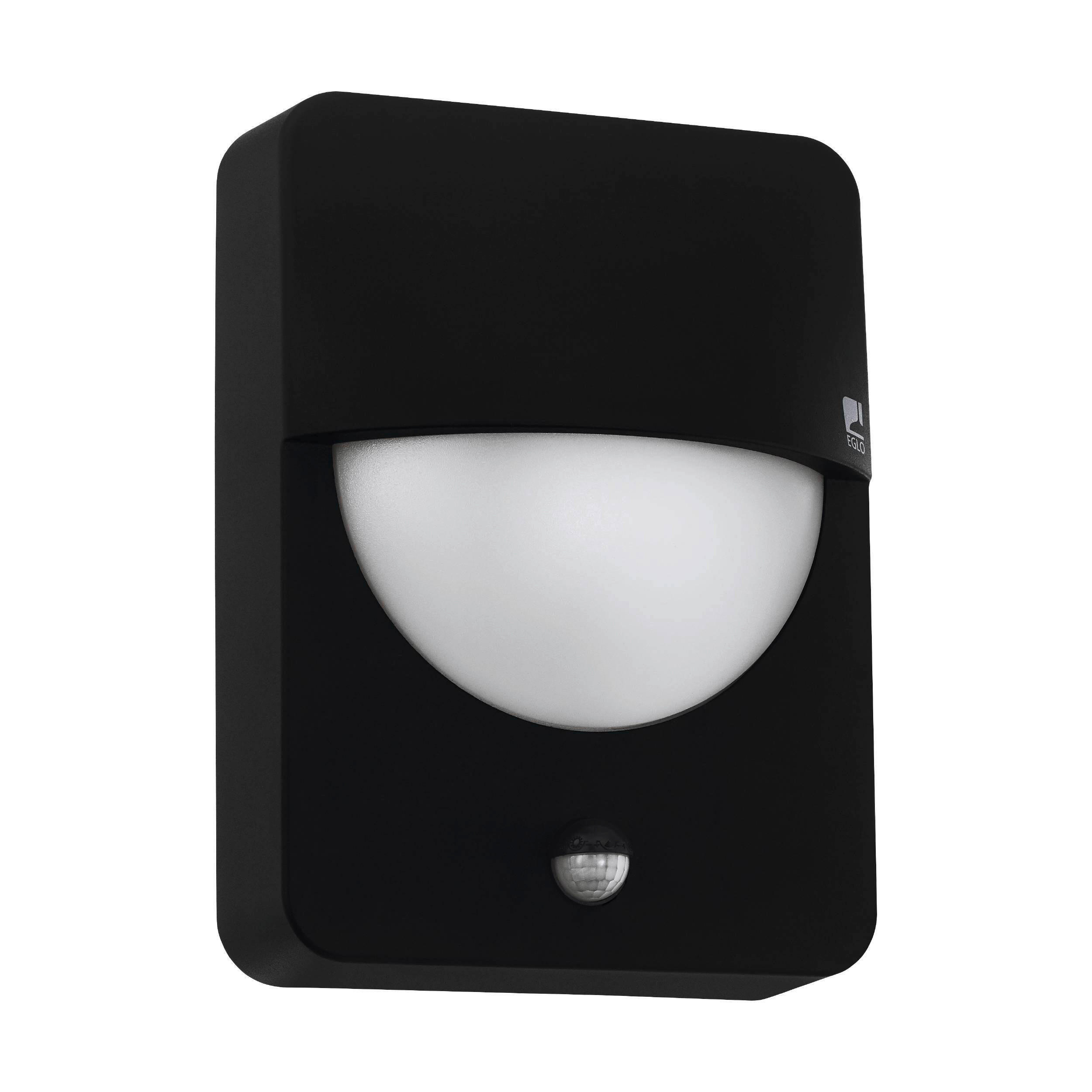 AUßENWANDLEUCHTE Salvanesso 18/2/24 cm   - Schwarz/Weiß, Design, Kunststoff/Metall (18/2/24cm) - Eglo