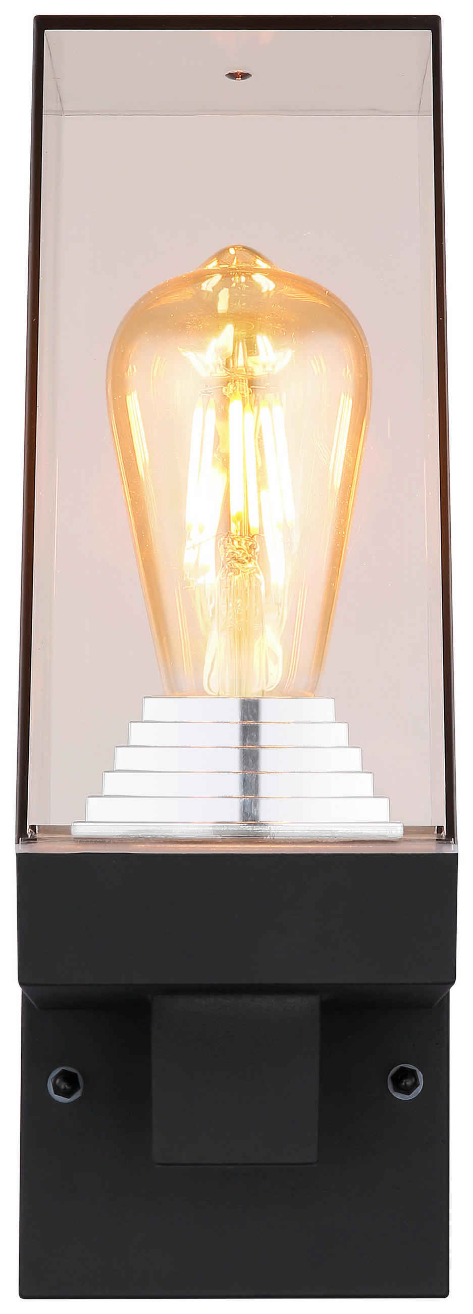 ZUNANJA SVETILKA     11/14/29 cm          - črna/prozorno, Basics, kovina/umetna masa (11/14/29cm) - Globo