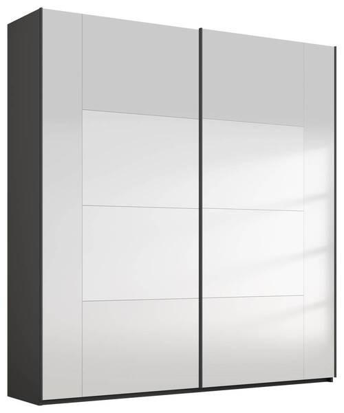 SCHWEBETÜRENSCHRANK  in Graphitfarben  - Graphitfarben, Design, Glas/Holzwerkstoff (181/223/68cm) - Xora