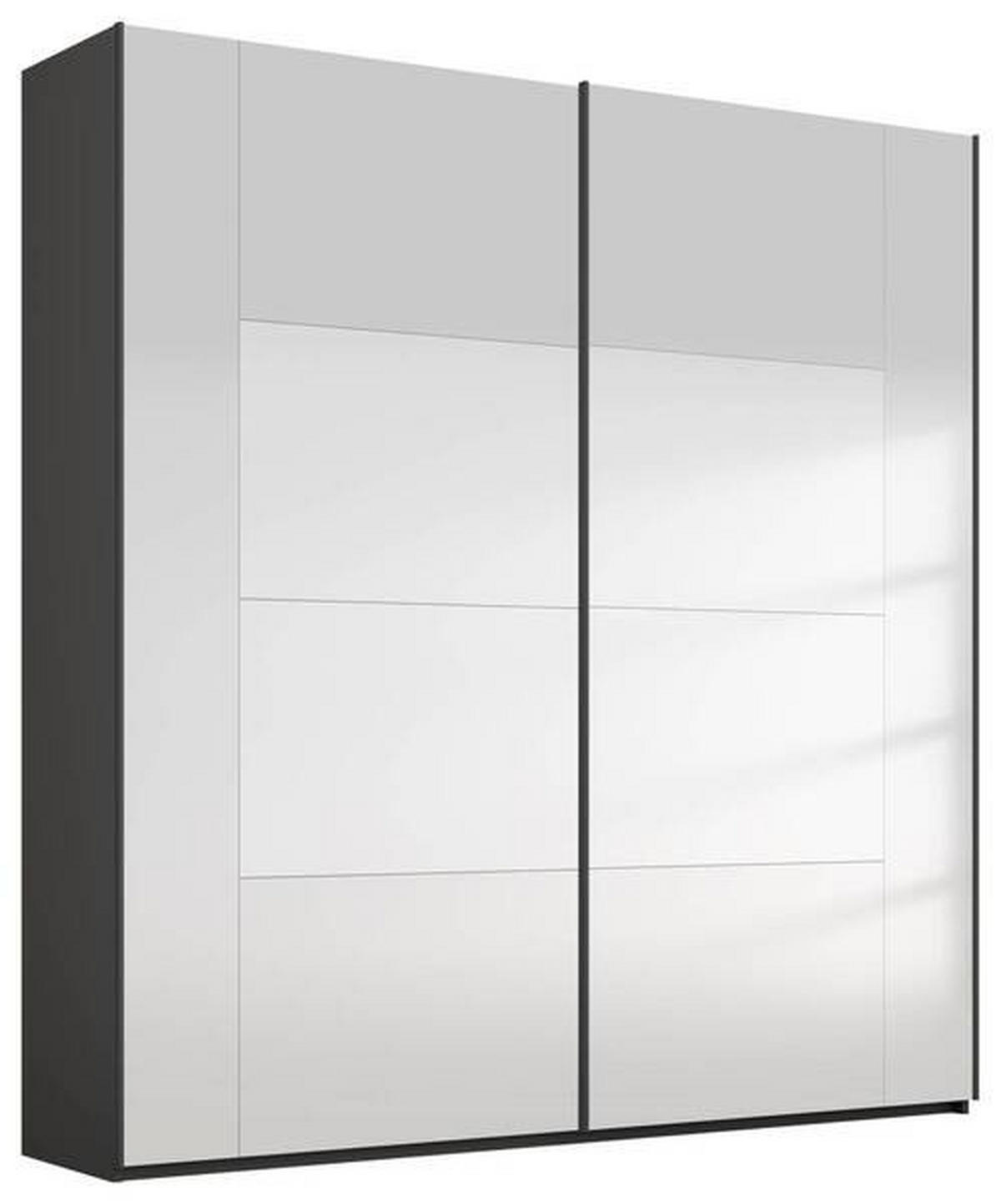 SCHWEBETÜRENSCHRANK in Graphitfarben  - Graphitfarben, Design, Glas/Holzwerkstoff (181/223/68cm) - Xora
