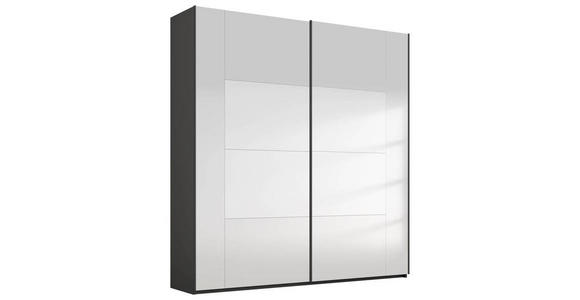 SCHWEBETÜRENSCHRANK in Graphitfarben - Graphitfarben, Design, Glas/Holzwerkstoff (181/223/68cm) - Xora