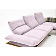 ECKSOFA in Flachgewebe Hellrosa  - Hellrosa/Schwarz, Design, Holz/Textil (314/159cm) - Dieter Knoll